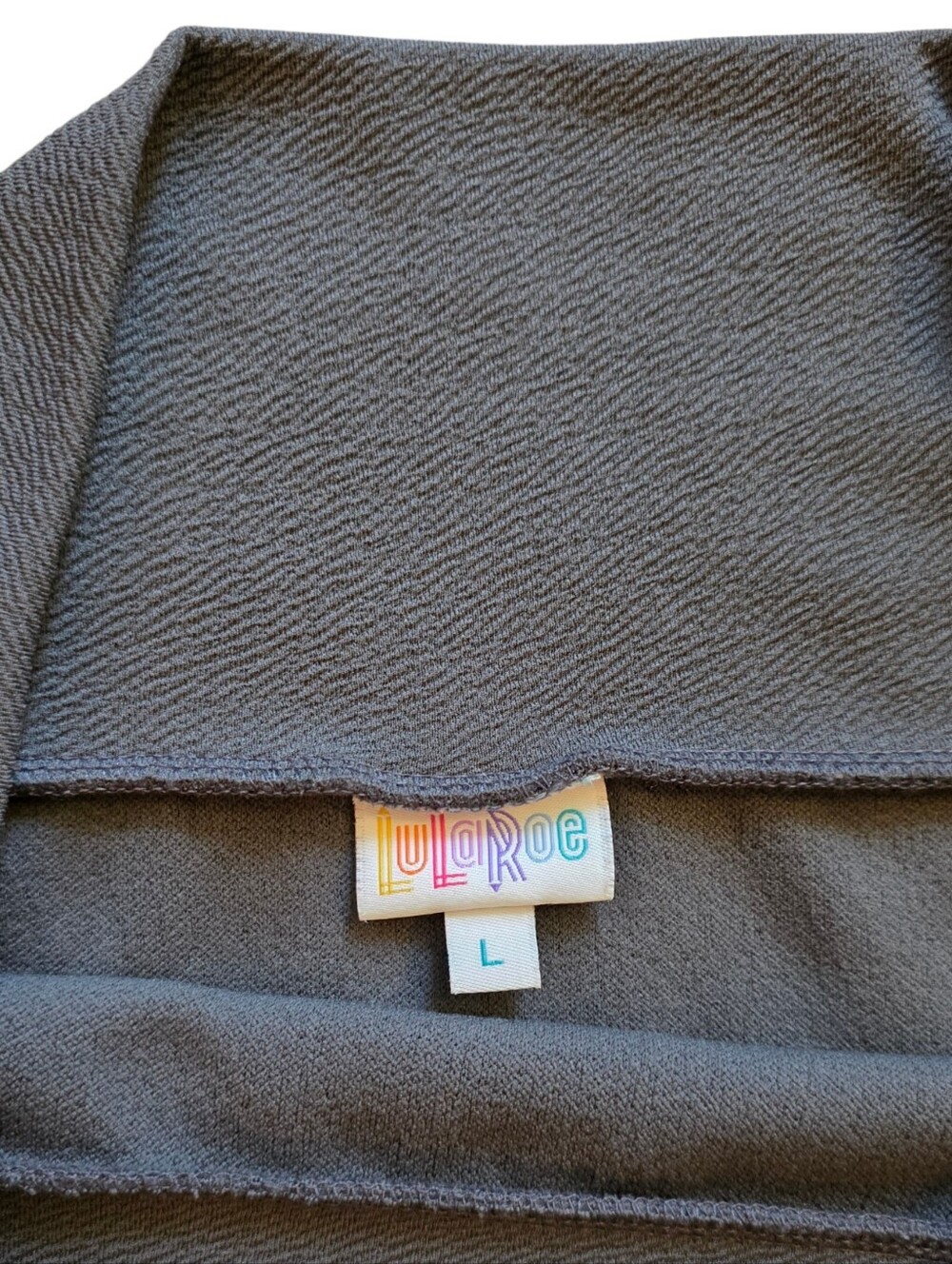LuLaRoe Cassie Large Black and Gray Color Block Pencil Skirt - Picture 2 of 6